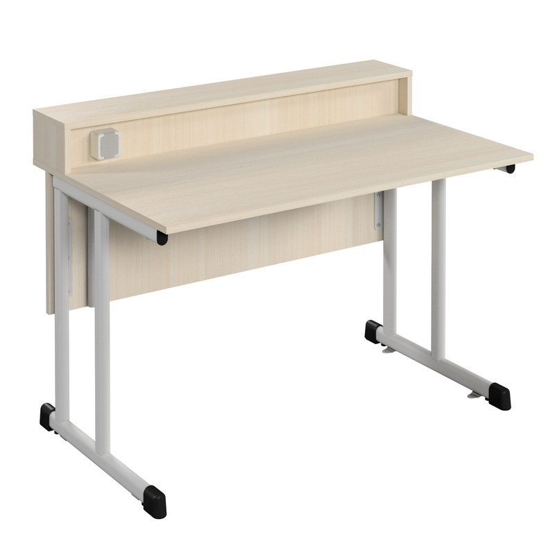 Стіл демонстрац., АНШАР ГРУП (100304), 1200х750х900 мм, з надставкою, розеткою та кронштейном, каркас–посилена вертик.плоскоовал.труба, з кріпл-ням до підлоги